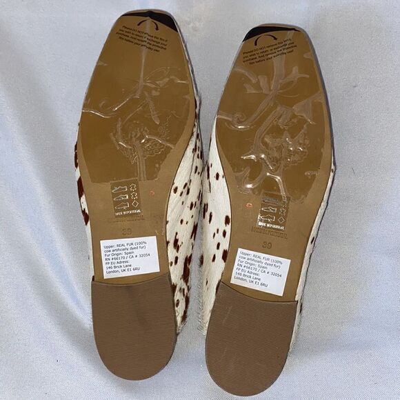FREE PEOPLE MADISON CALF HAIR MULES NEW NWT SIZE 39 - Picture 5 of 7